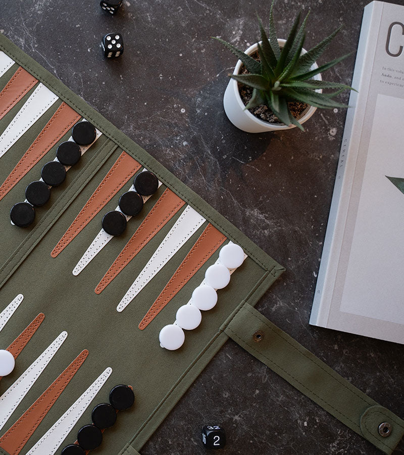 Green Backgammon Roll